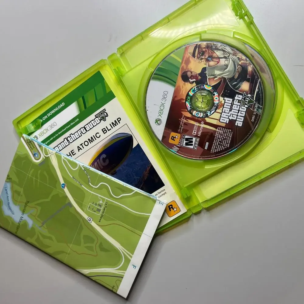 Grand Theft Auto V (Microsoft Xbox 360, 2013)‎ Complete Map 2 Discs Tested GTA 5